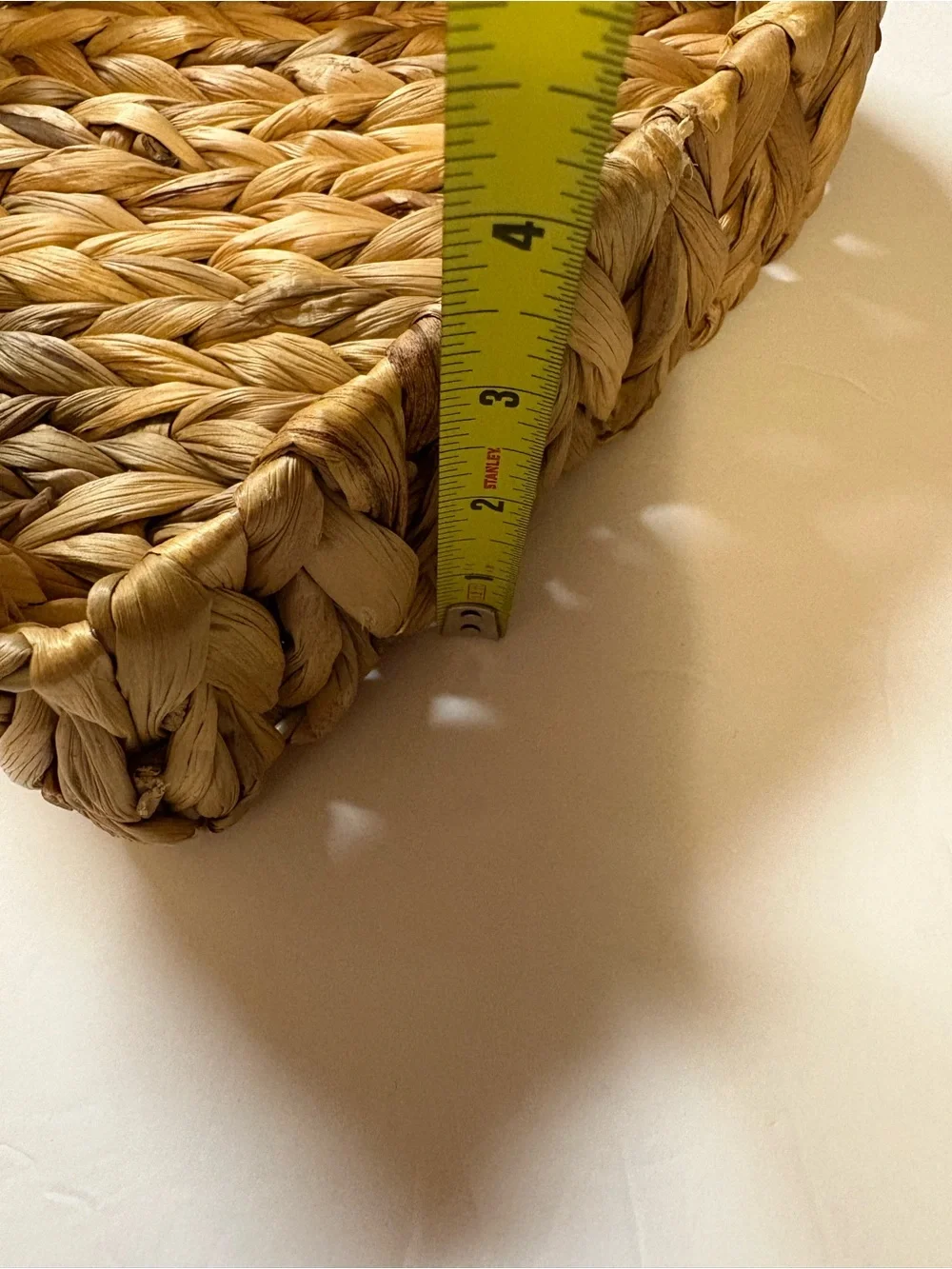 Handwoven Heart-Shaped Decorative Basket - Natural Tan
